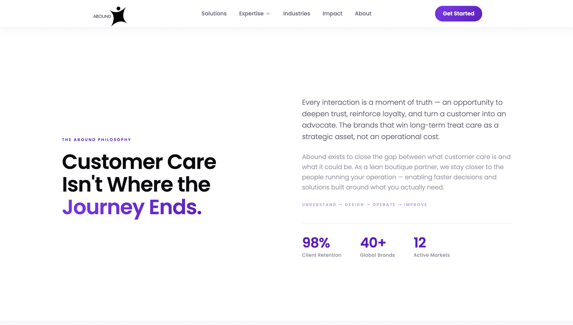 Abound™ website screen 2